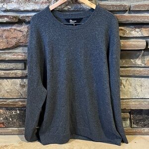 The Commons Fletcher 100% Cashmere Crewneck Dark Grey Sweater